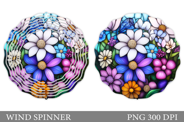 Wildflowers Wind Spinner. Floral Wind Spinner Sublimation