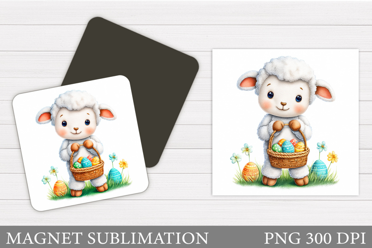 Easter Lamb Magnet Design. Easter Magnet Sublimation