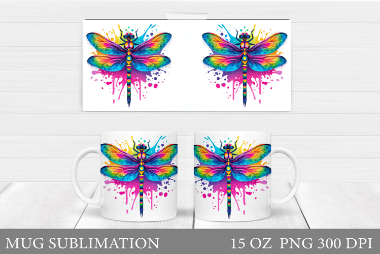 Dragonfly Mug Design. Dragonfly Sublimation
