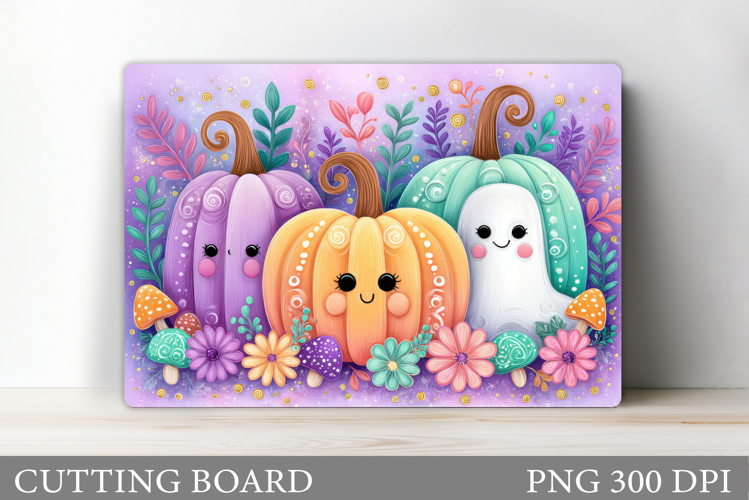 Cute Pumpkin Cutting Board. Halloween Cutting Board Design