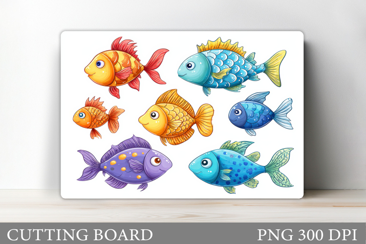 Fish Cutting Board Design. Fish Sublimation