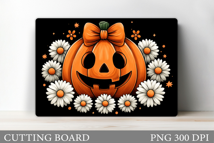 Halloween Cutting Board. Scary Pumpkin Cutting Board