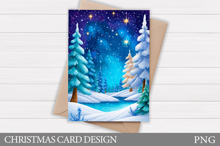 Christmas Card Printable. Christmas Tree Card Design
