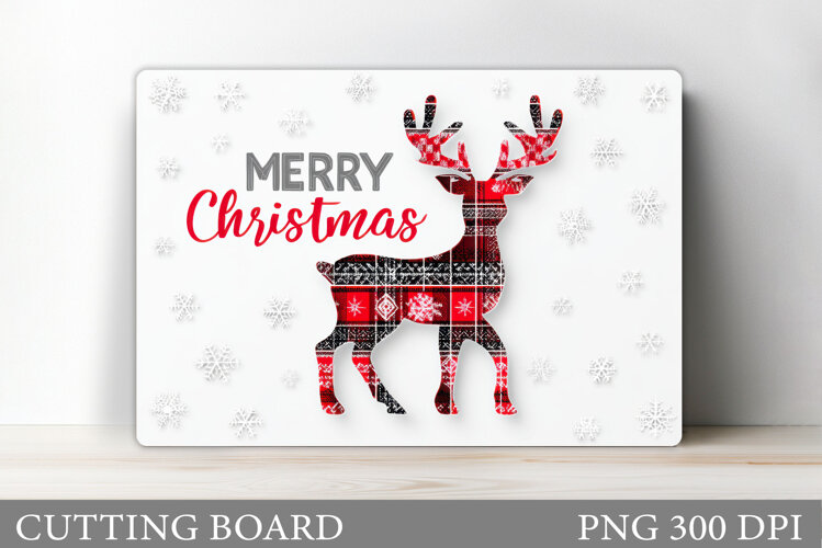 Christmas Deer Cutting Board. Christmas Cutting Board Design example image 1