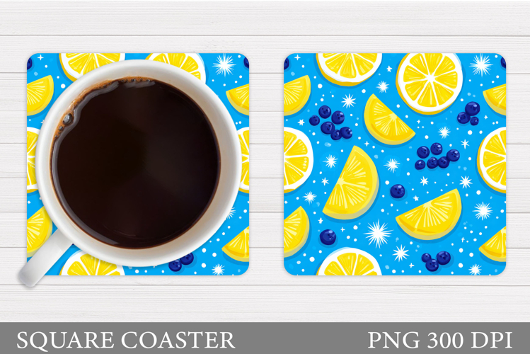 Lemons Coaster Design. Lemons Sublimation