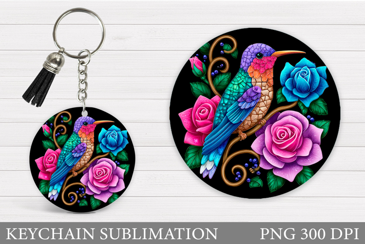 Hummingbird Keychain Design. Hummingbird Sublimation