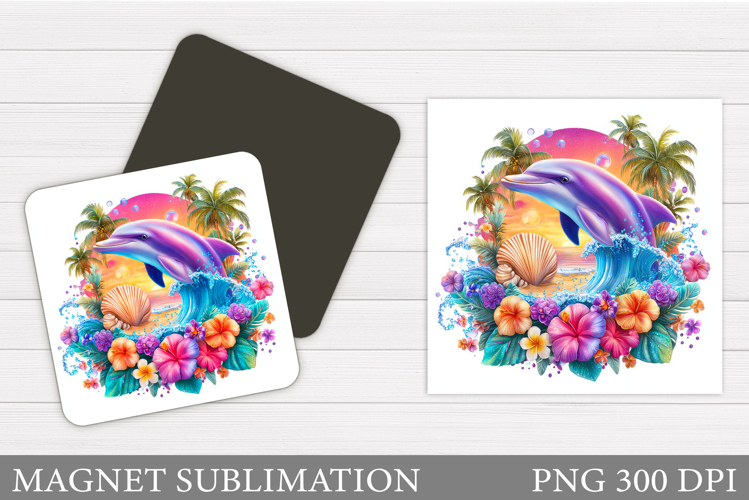 Dolphin Magnet Sublimation. Dolphin Sublimation example image 1