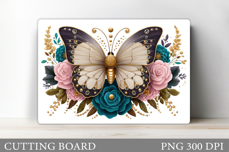 Butterfly Cutting Board. Flowers Cutting Board Sublimation