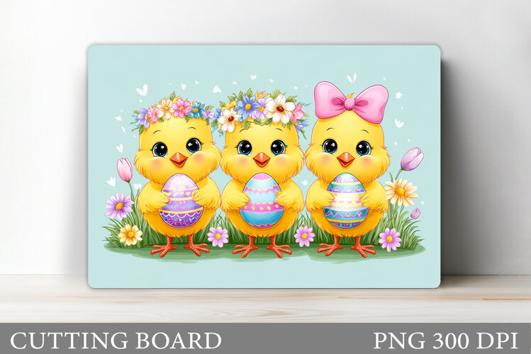 Easter Chick Cutting Board. Easter Cutting Board Design example image 1