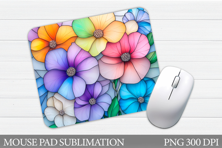 Flowers Mouse Pad Sublimation. Floral Mouse Pad Design