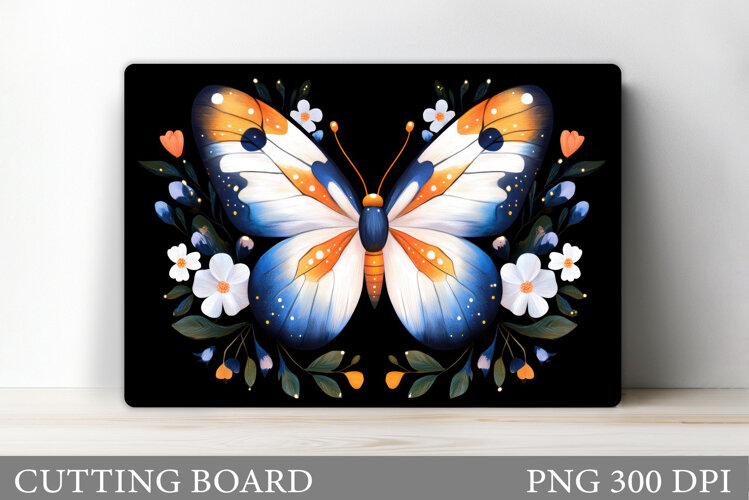 Butterfly Cutting Board. Flower Cutting Board Sublimation example image 1