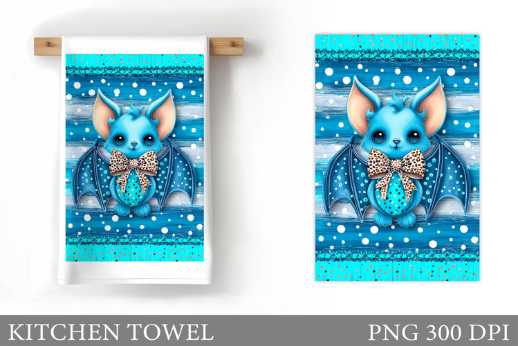 Halloween Bat Kitchen Towel. Halloween Kitchen Towel Design