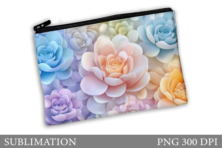 Roses Makeup Bag Design. Roses Sublimation
