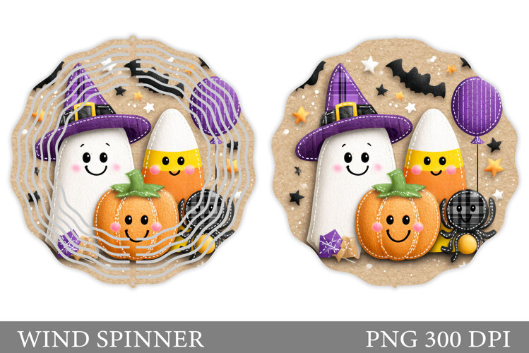 Halloween Wind Spinner Design. Halloween Sublimation example image 1