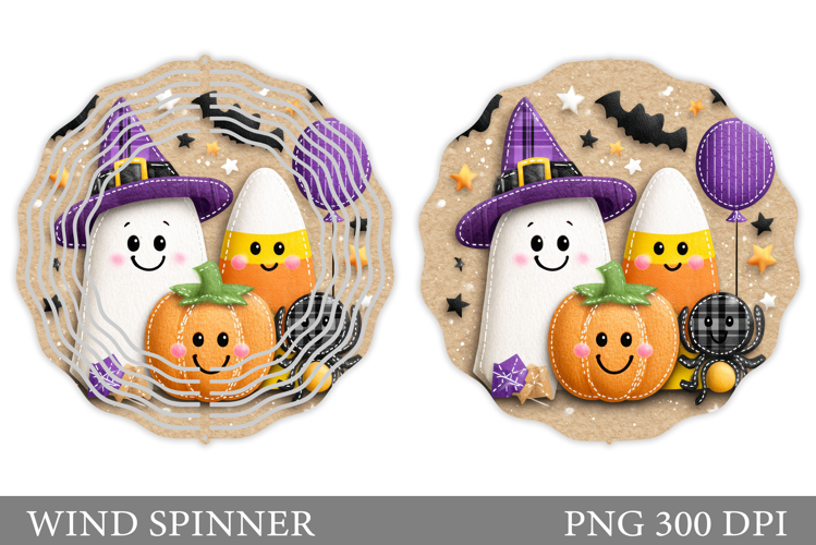Halloween Wind Spinner Design. Halloween Sublimation