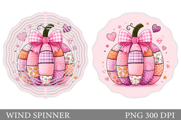 Pumpkin Wind Spinner Design. Fall Wind Spinner Sublimation example image 1
