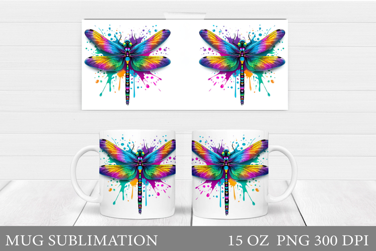 Dragonfly Mug Design. Dragonfly Sublimation