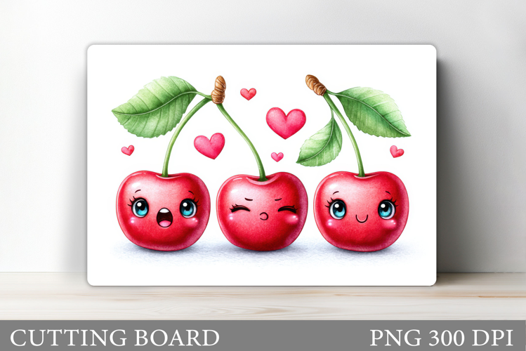 Cute Cherry Cutting Board. Funny Cherry Cutting Board Design