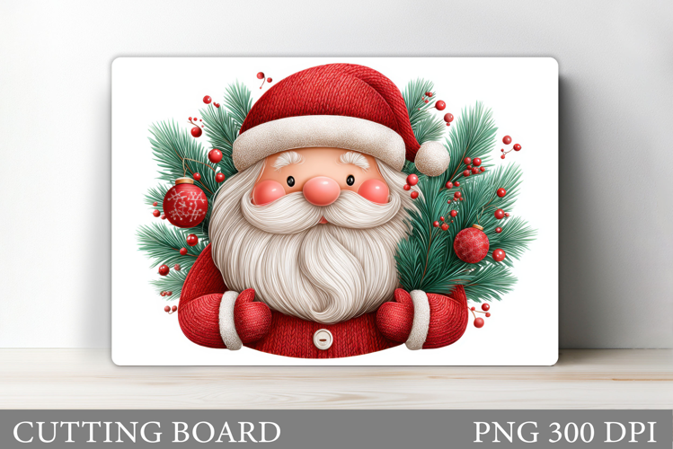 Santa Claus Cutting Board. Christmas Cutting Board
