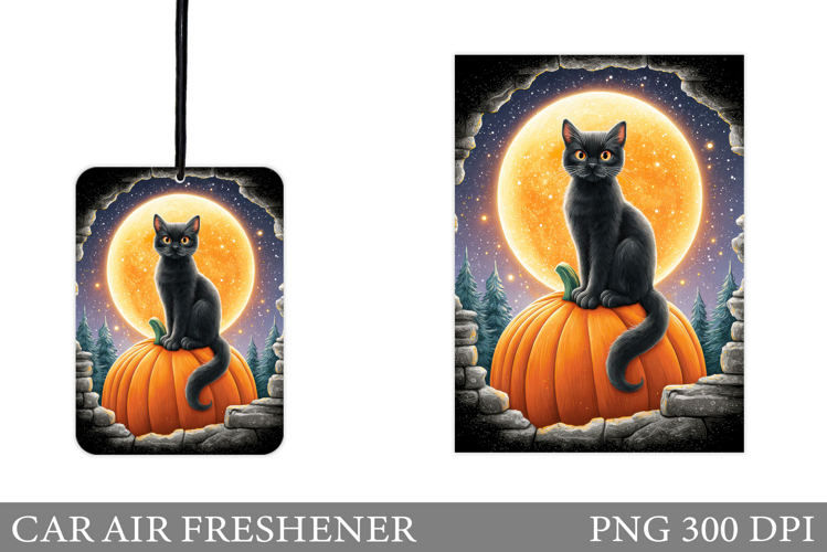 Cute Cat Car Air Freshener. Halloween Car Air Freshener
