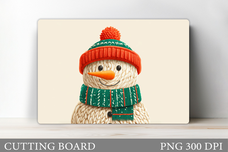 Christmas Cutting Board. Snowman Cutting Board Sublimation