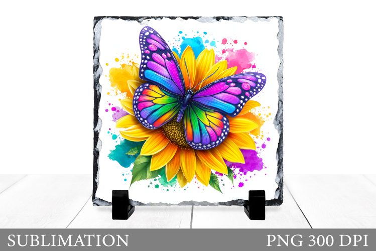 Butterfly Sublimation. Butterfly Slate Design