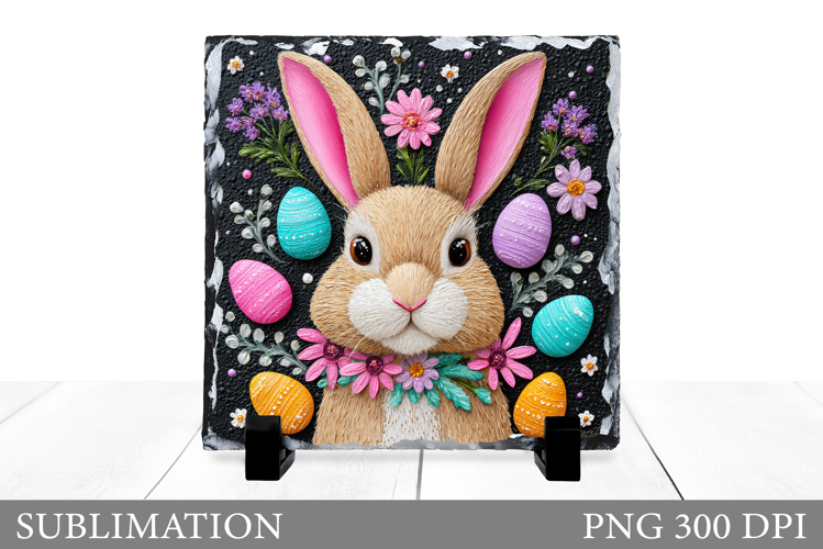 Easter Bunny Sublimation. Easter Bunny Slate Design
