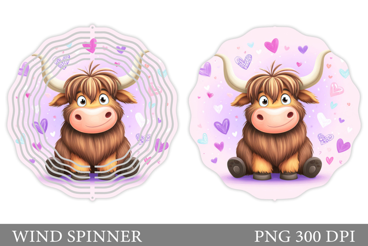 Valentines Cow Wind Spinner. Valentines Wind Spinner Design