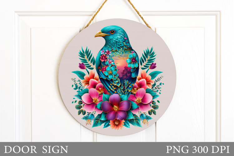 Bird Door Sign Design. Summer Door Sign Sublimation