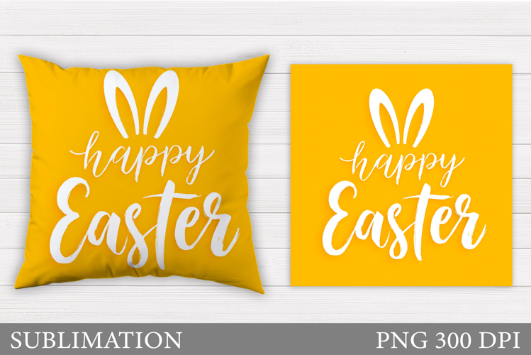 Happy Easter Pillow Design. Easter Sublimation