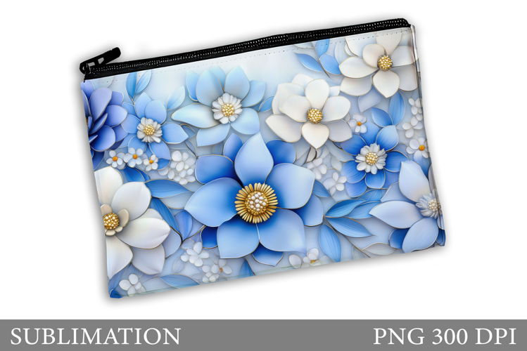 Flowers Makeup Bag Design. Flowers Makeup Pouch Sublimation