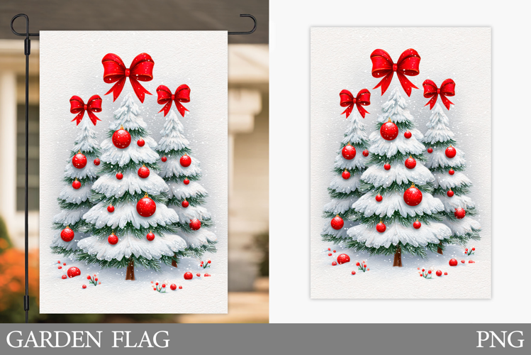 Christmas Tree Garden Flag. Christmas Garden Flag Design