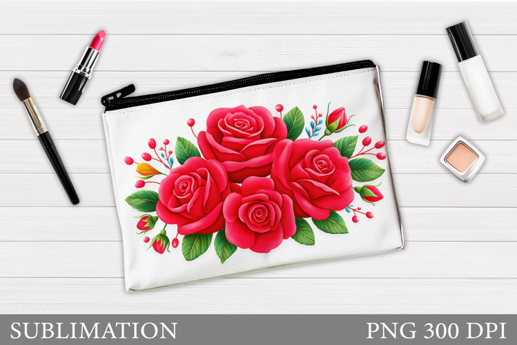 Roses Makeup Bag Design. Roses Sublimation