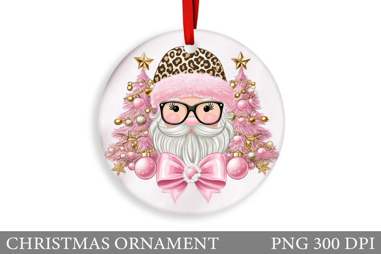 Cute Santa Claus Christmas Ornament. Santa Claus Sublimation