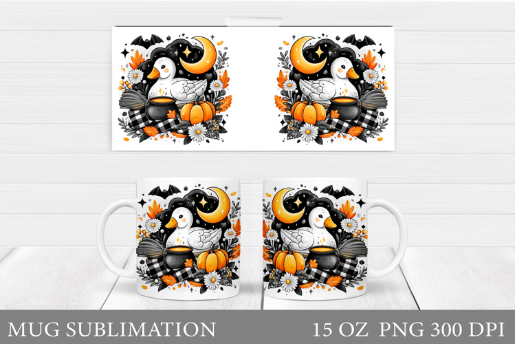 Halloween Goose Mug Design. Halloween Mug Sublimation
