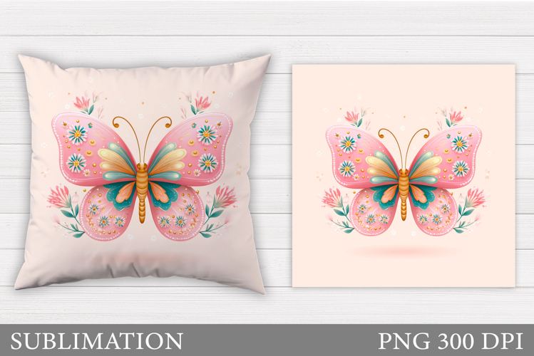 Butterfly Pillow Design. Butterfly Sublimation