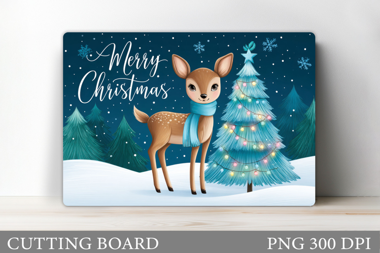 Christmas Deer Cutting Board. Christmas Cutting Board Design
