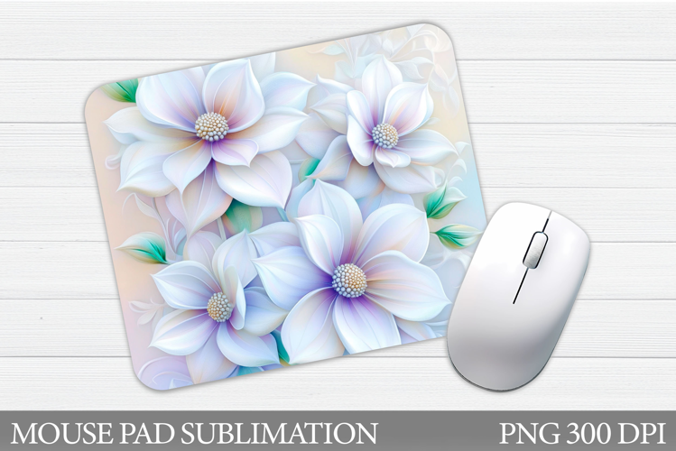 Flowers Mouse Pad Sublimation. Floral Mouse Pad Design