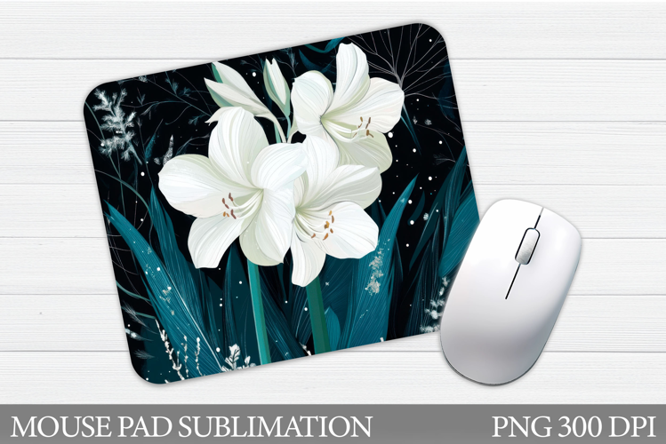 Flowers Mouse Pad Sublimation. Floral Mouse Pad Design