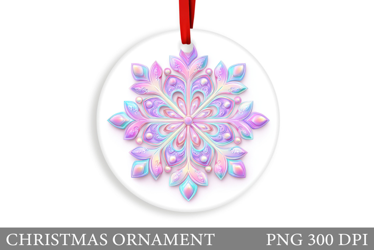 Snowflake Christmas Ornament. Christmas Ornament Sublimation