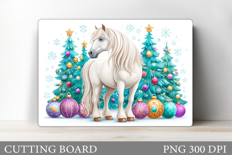 Christmas Horse Cutting Board. Christmas Cutting Board