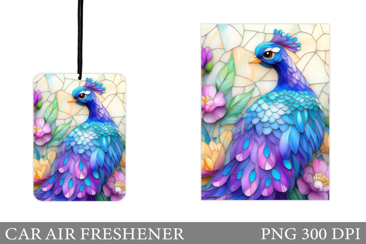 Peacock Car Air Freshener. Flowers Car Air Freshener Design
