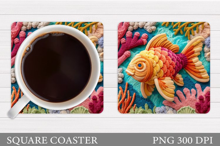 Fish Coaster Sublimation. Cute Fish Sublimation