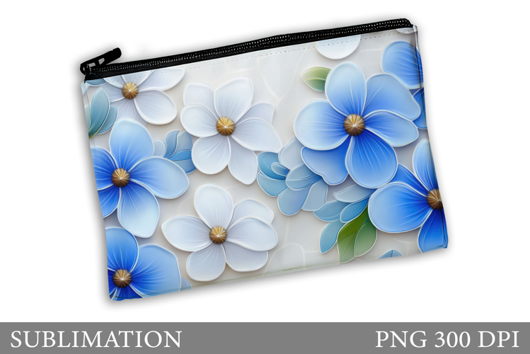 Flowers Makeup Bag Design. Flowers Makeup Pouch Sublimation