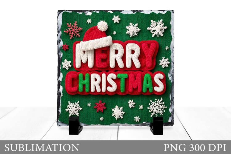 Merry Christmas Slate Sublimation. Christmas Slate Design
