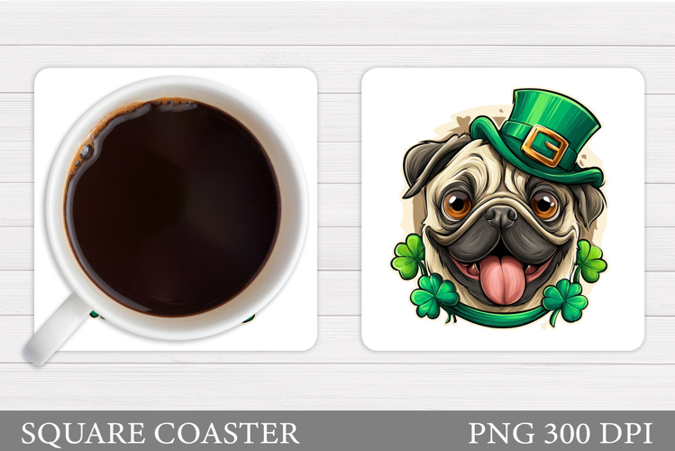St Patrick Dog Coaster. St Patrick Coaster Sublimation