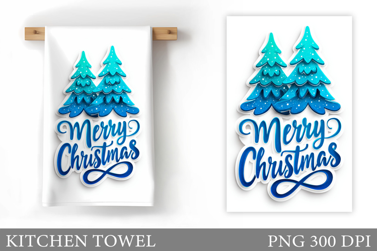 Christmas Tree Kitchen Towel. Christmas Kitchen Towel Design