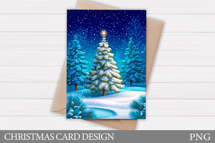 Christmas Tree Card Design. Christmas Card Printable