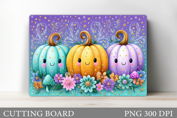 Cute Pumpkin Cutting Board. Halloween Cutting Board Design