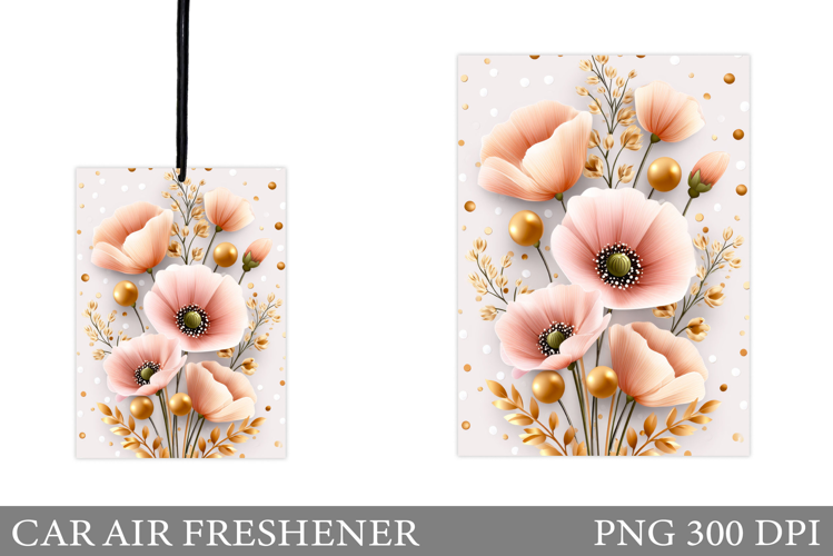 Flowers Car Air Freshener. Floral Car Air Freshener Design